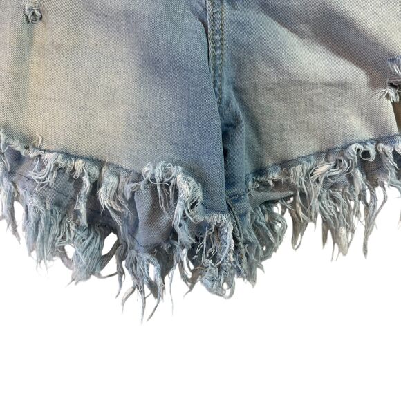 No Boundaries Shorts Women 11 Distressed High Rise Fringed (W30 L2) - Picture 5 of 9